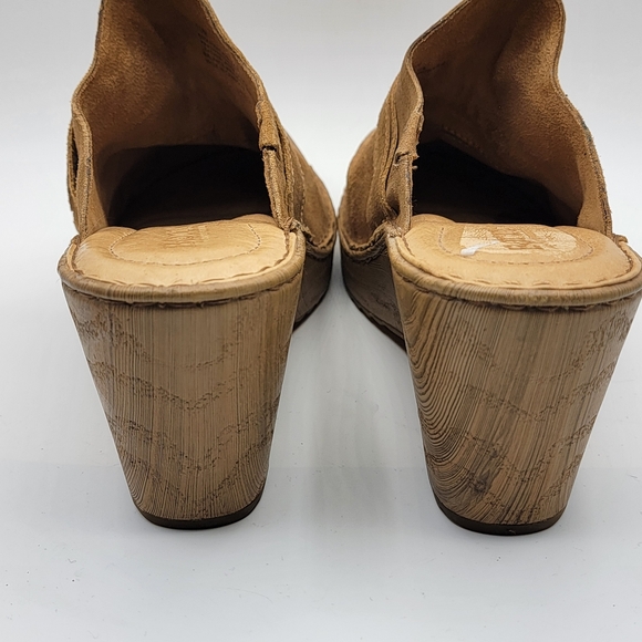 Born Women's Nola Tan Camel Distressed Leather Clogs/Mules Size 10. #1320 - Picture 6 of 10